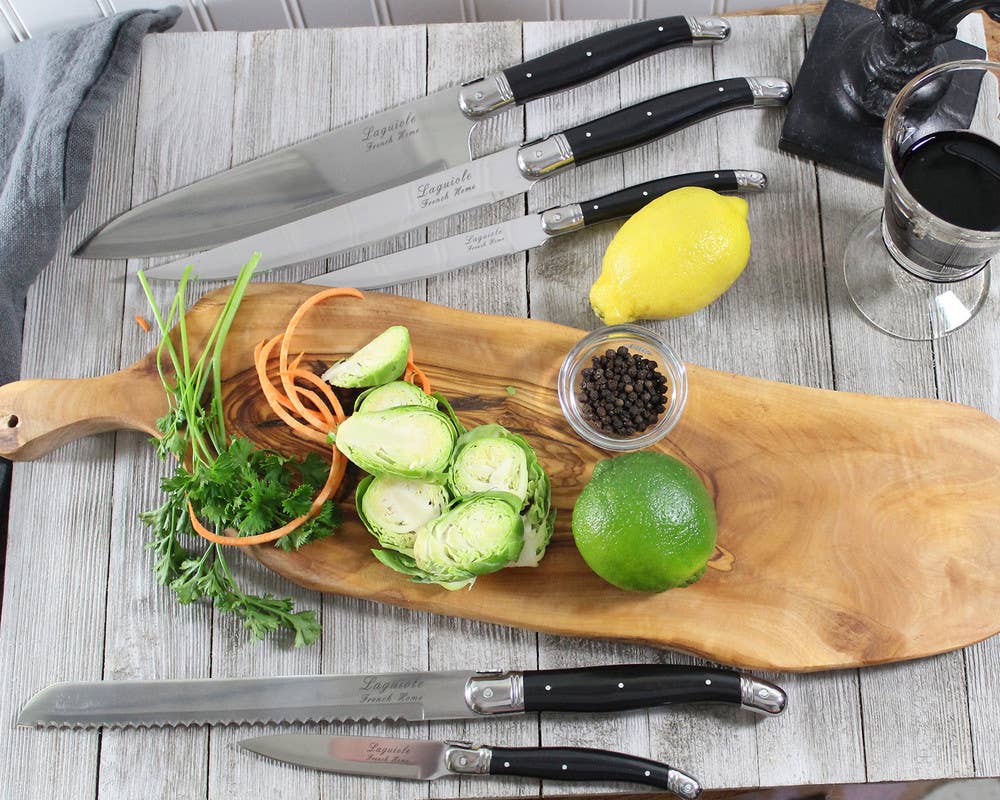 Laguiole 5-Piece Knife Set with Magnetic Display