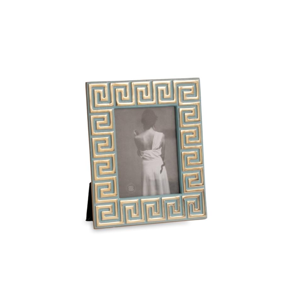 Greek Key Frame 4 x 6  (Turquoise)
