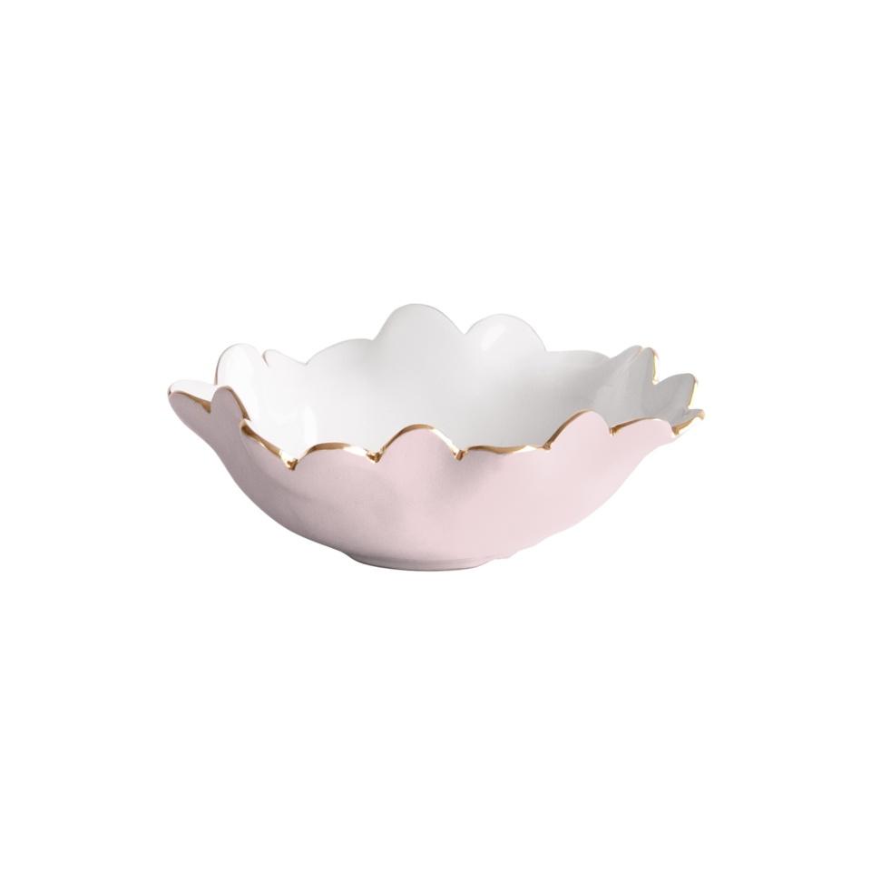 Colette Mini Round Bowl  (Camellia and White)