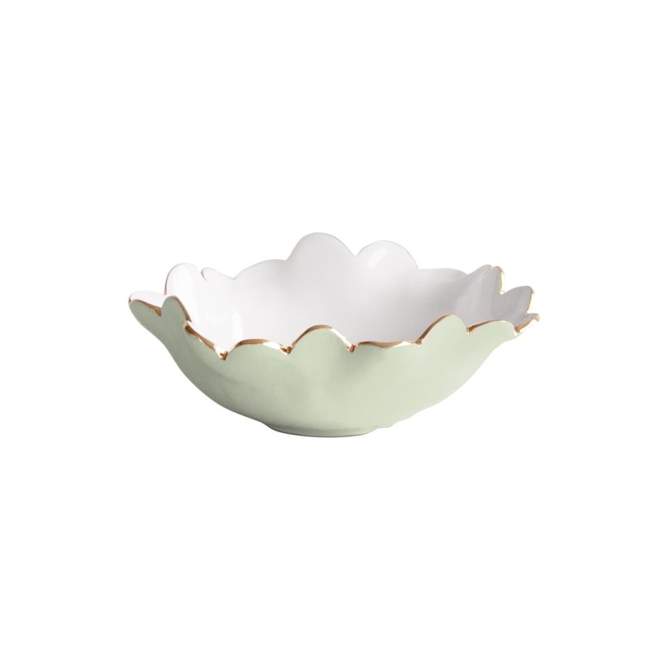 Colette Mini Round Bowl  (Pistachio and White)