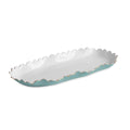 Colette Oblong Tray (Turquoise and White)