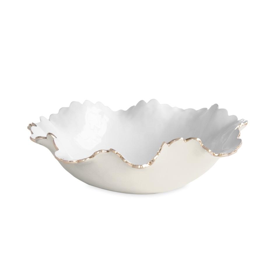 Colette Large Bowl (Cream and White)