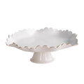 Colette Pedestal Cake Plate (Cream and White)