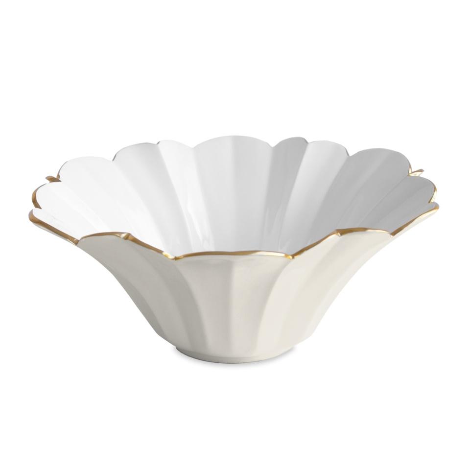 Avril Large Bowl (Cream and White)