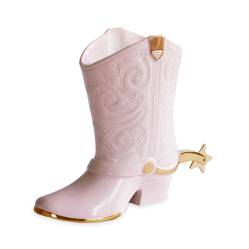 Western Cowboy Boot Wine Bucket (Camellia)