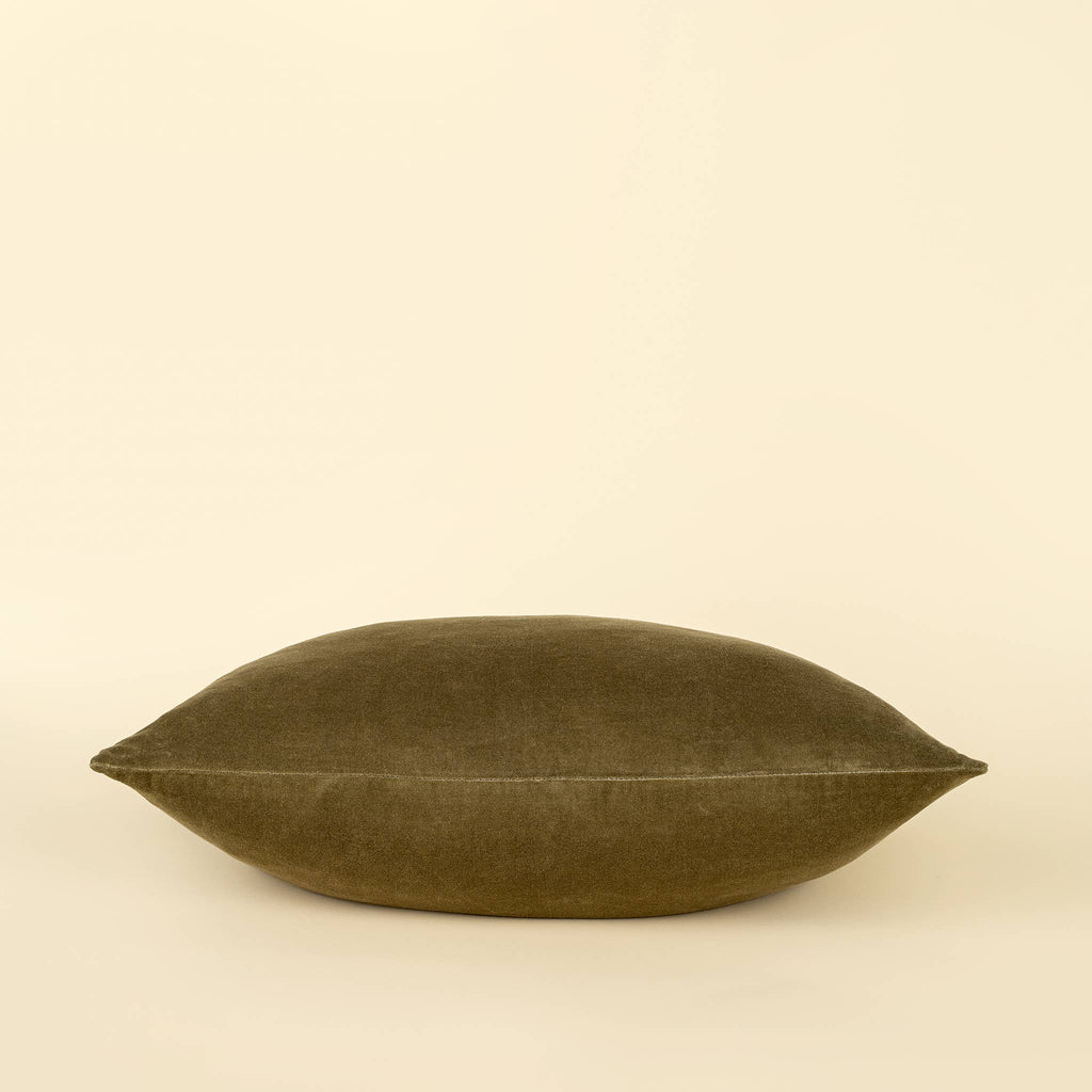 16x24 Vera Luxe Velvet Pillow, Olive