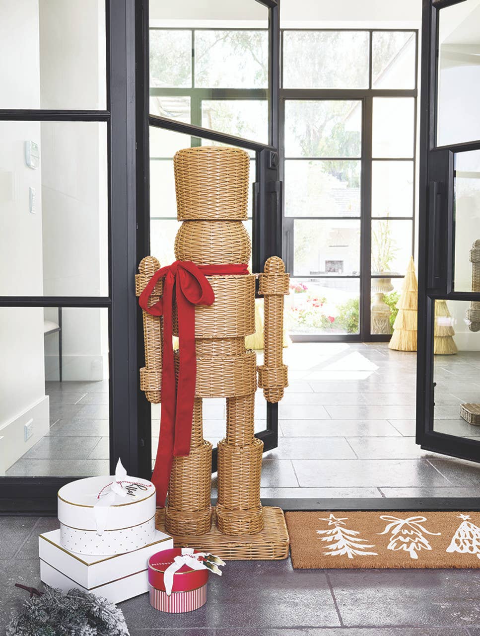 All Weather Rattan Nutcracker - Red