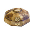 Antiqued Primitive Bone Box with Brass Latch, 3-1/4"