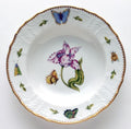 Pink &amp; White Tulip Rim Soup Plate