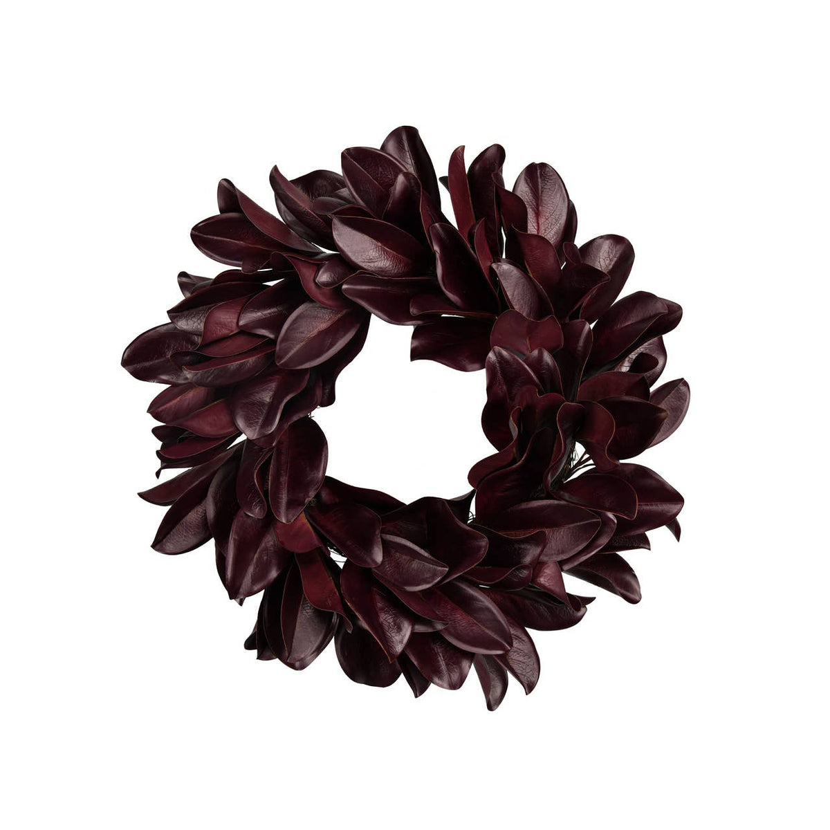 Magnolia Leaf Wreath Merlot 27 Inch