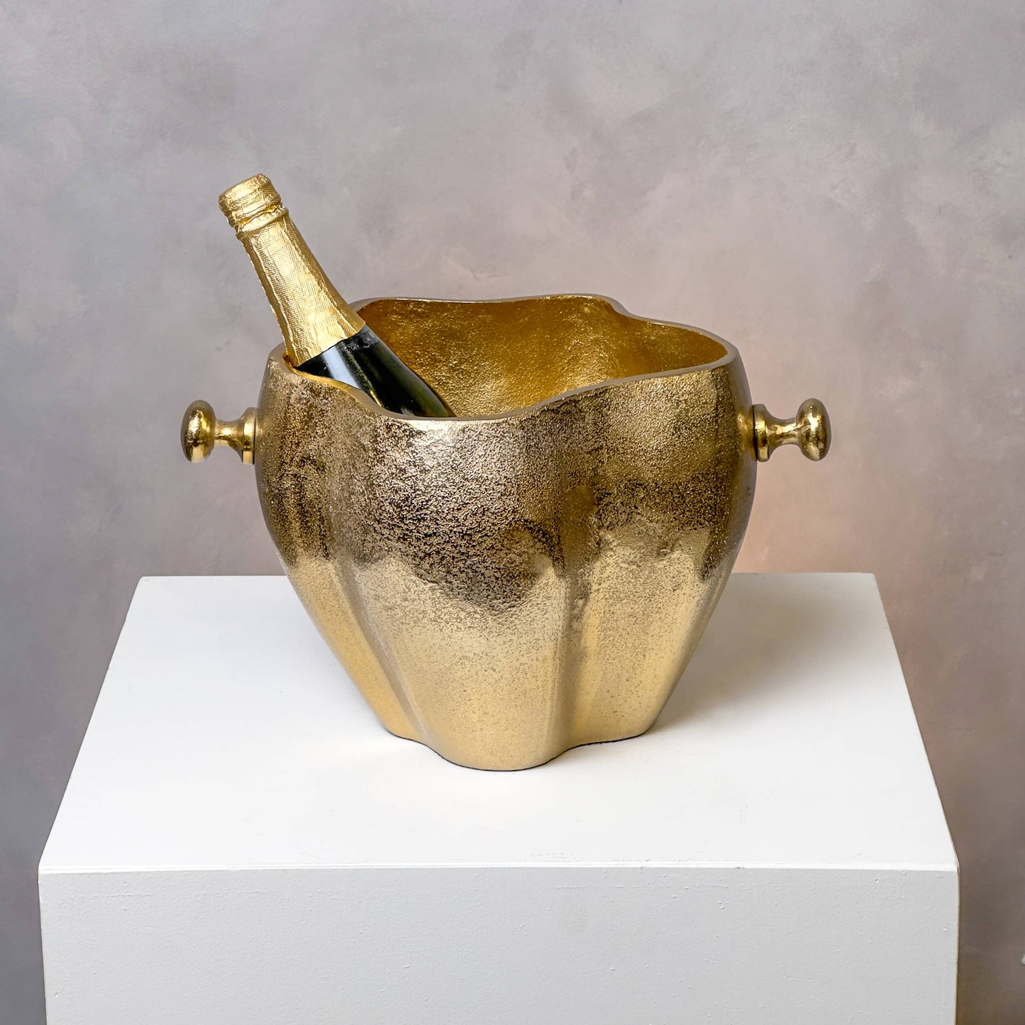 Sculpted Gold Wine Cooler