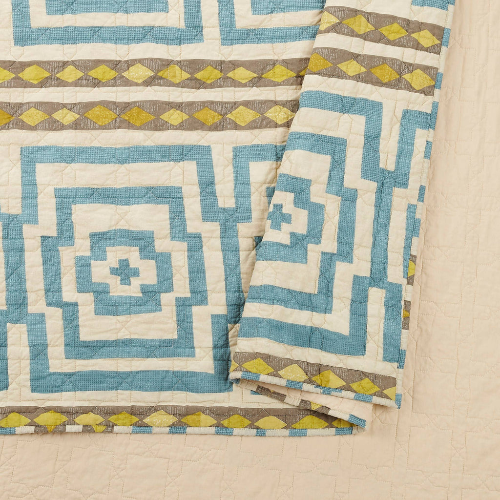 Hypnotic 3-Piece Quilt Set (Blue) - Jungalow