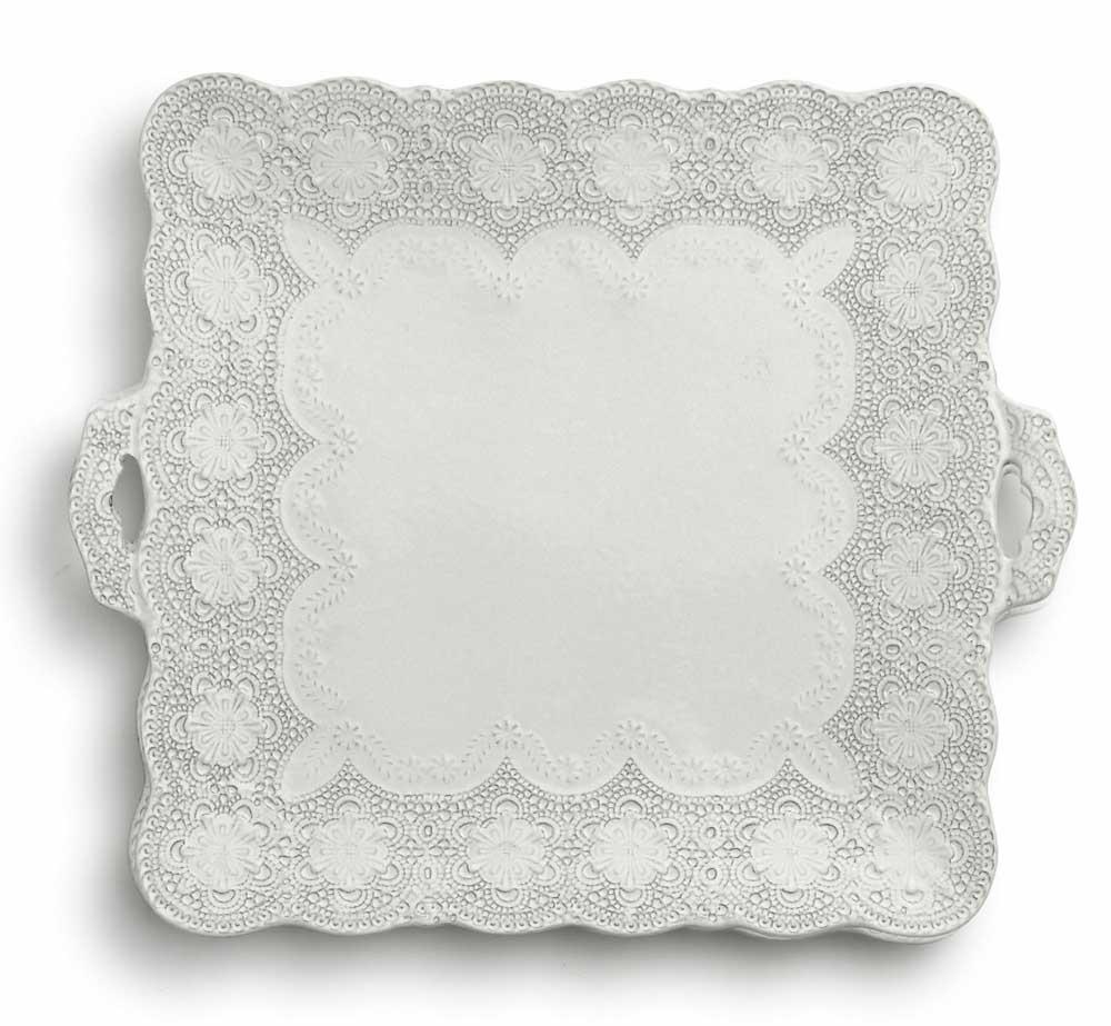 Square Platter with Handles