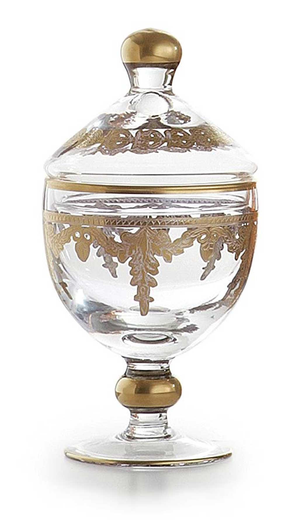 Vetro Gold Baroque Canister with Lid