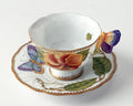 Butterfly Handle Yellow Posie Cup &amp; Saucer