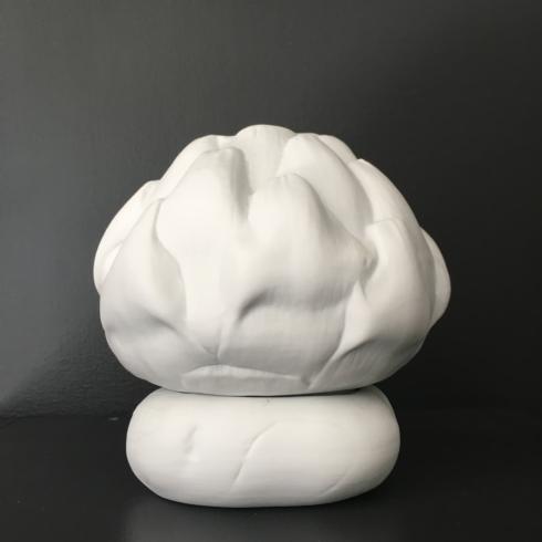 Artichoke unglazed votive