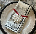 Napkin Italian Cotton, Montefalco Toile, Black