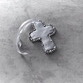 Organic Pearl Cross Ornament