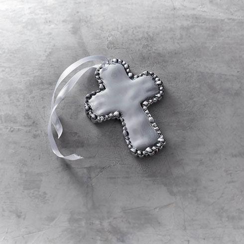 Organic Pearl Cross Ornament