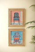 SET OF TWO FRAMED CHAIR PAINTINGS