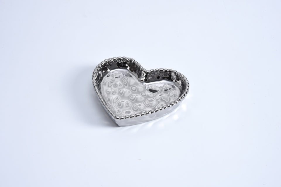 Mini Heart Dish Silver