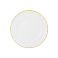 White with Gold Charger