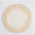 Striped Charger, Cream