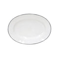 Oval Platter 12", White-blue
