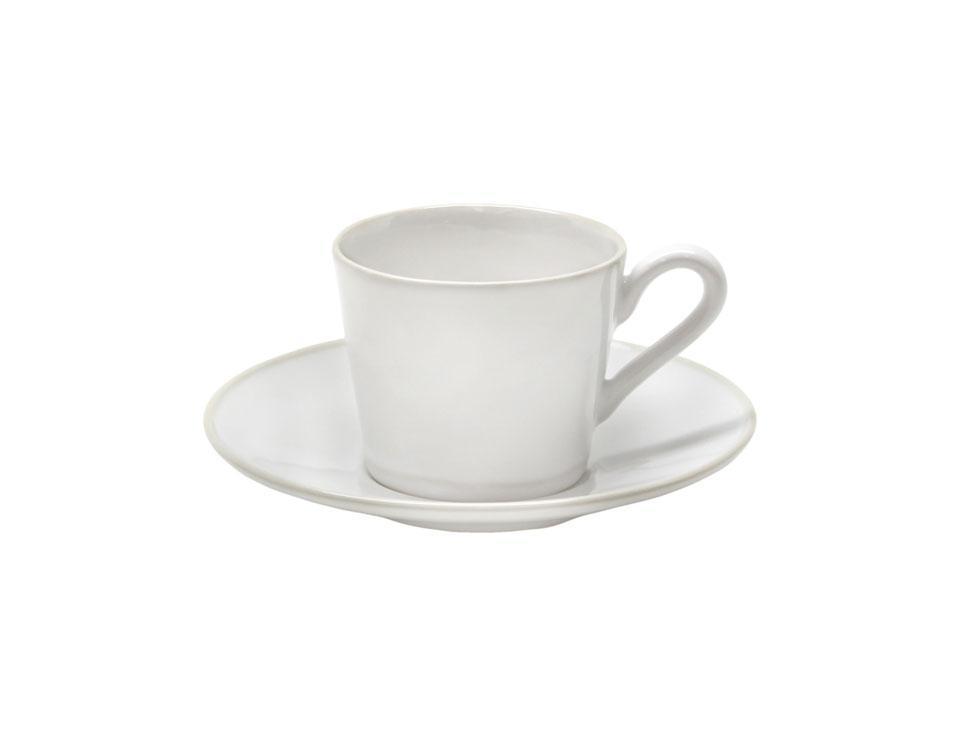 Tea Cup and Saucer 6 oz., White-cream