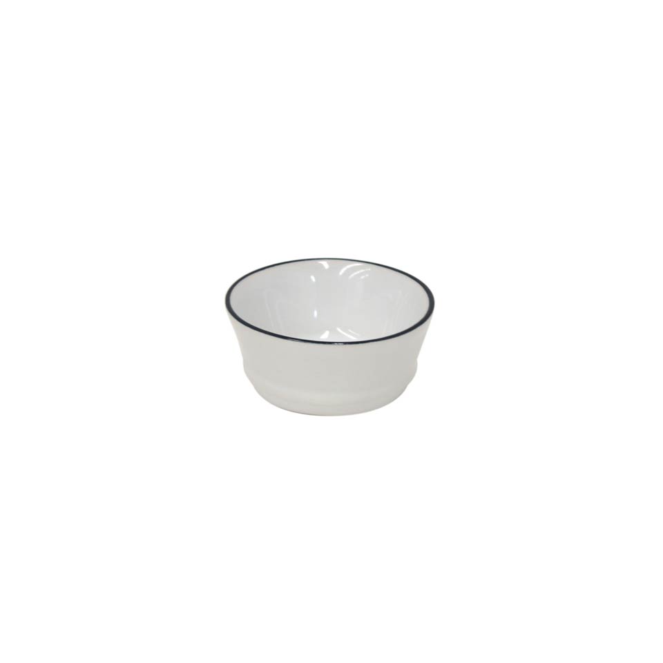 Ramekin/Butter Dish 3", White-blue