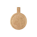 Oak Wood Round Cutting Serving Board with Handle