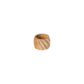Set 4 Napkin rings round spiral, Natural wood
