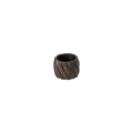 Set 4 Napkin rings round spiral, Dark wood
