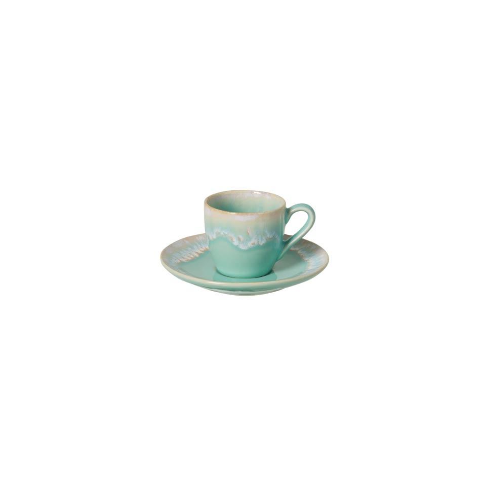 Coffee Cup and Saucer 3 oz., Aqua