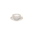 Tea Cup and Saucer 7 oz., White-gold