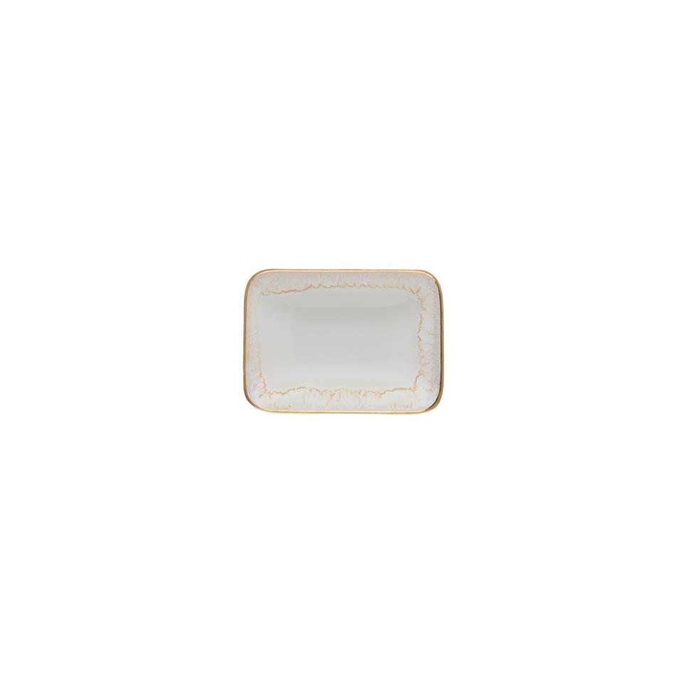 Soap Dish White and Gold
