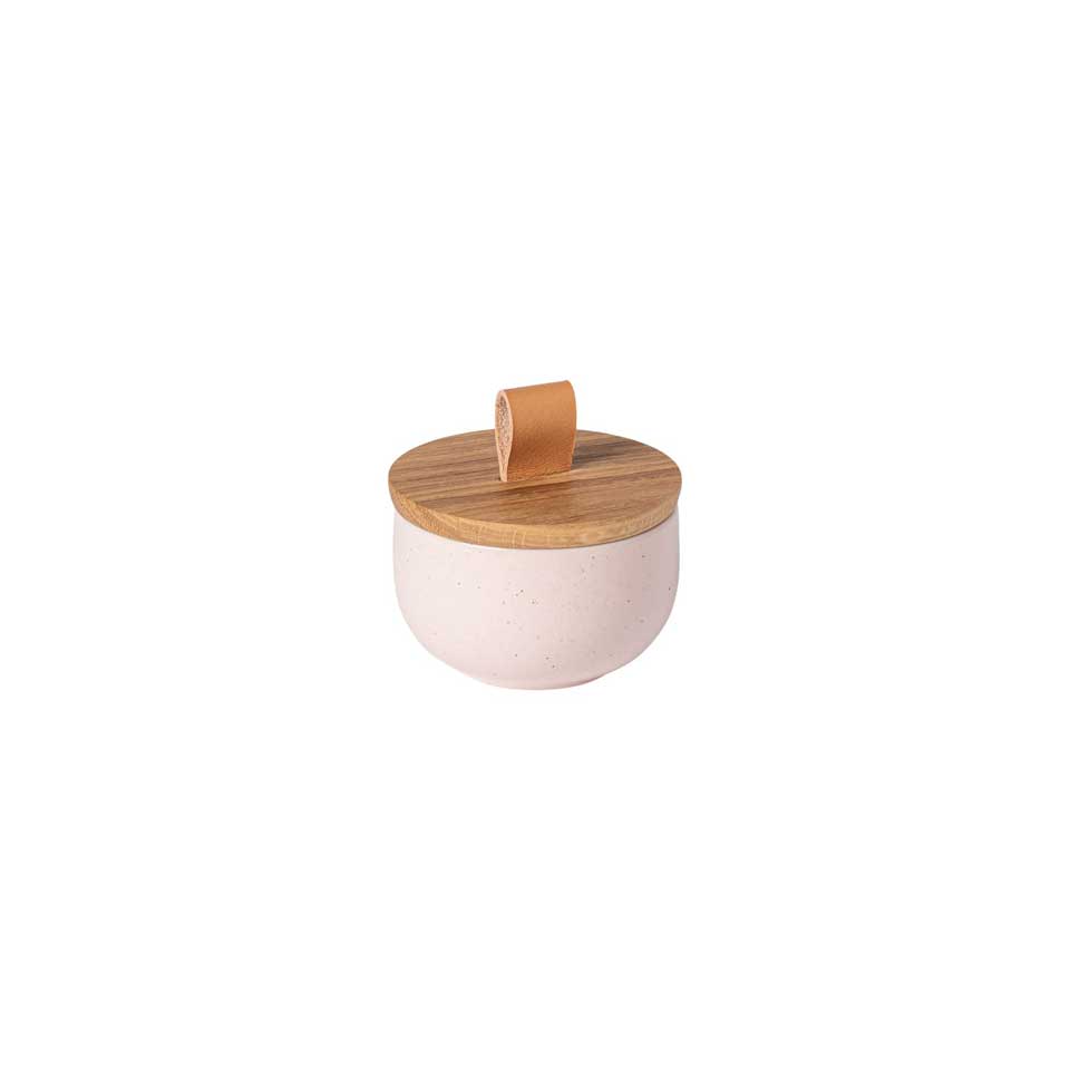 Salt cellar wood lid, Marshmallow