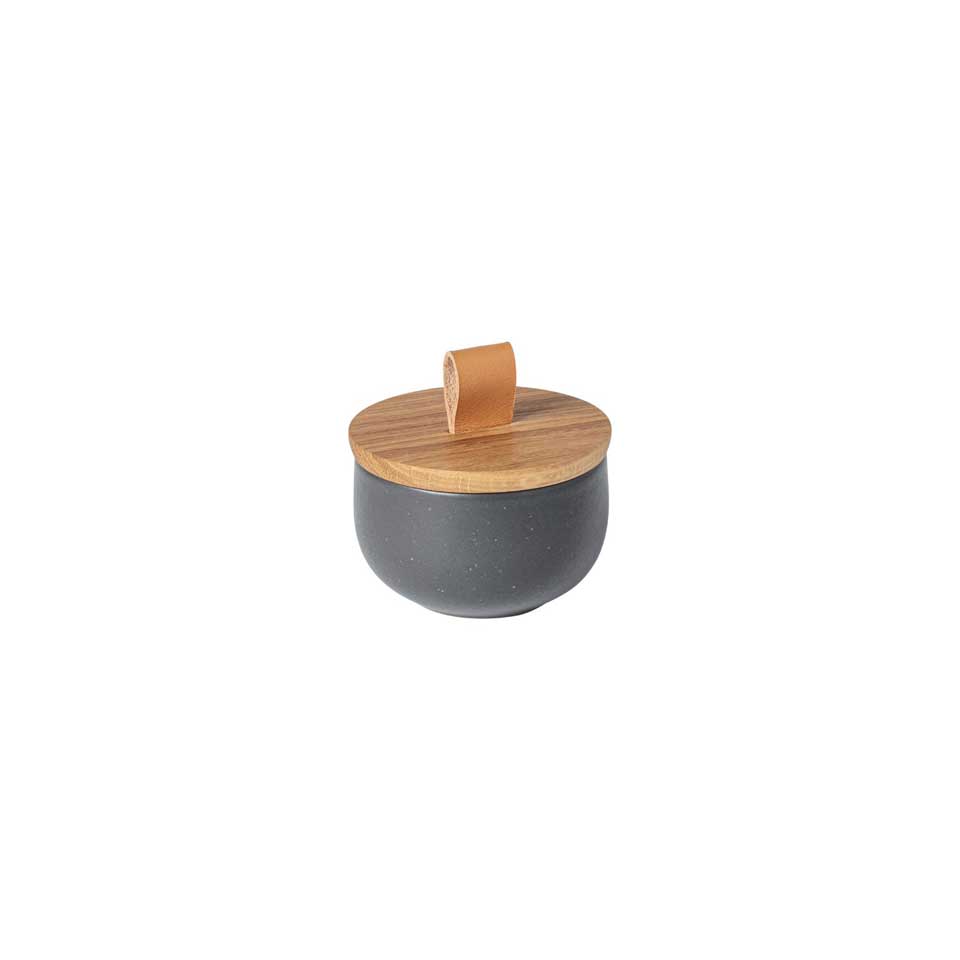 Salt cellar wood lid, Seed grey