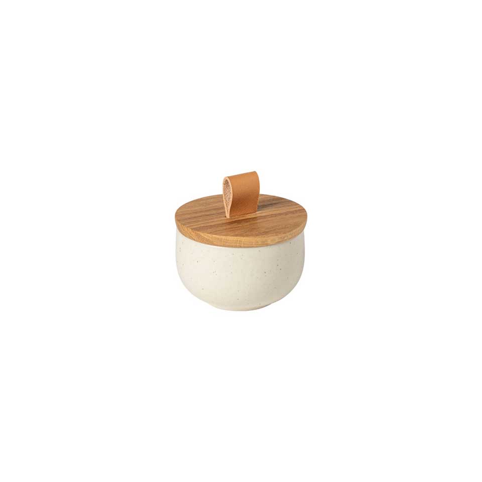 Salt cellar wood lid, Vanilla