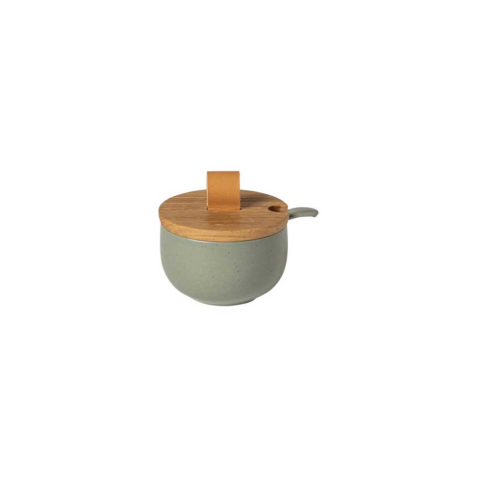 Sugar bowl wood lid, Artichoke
