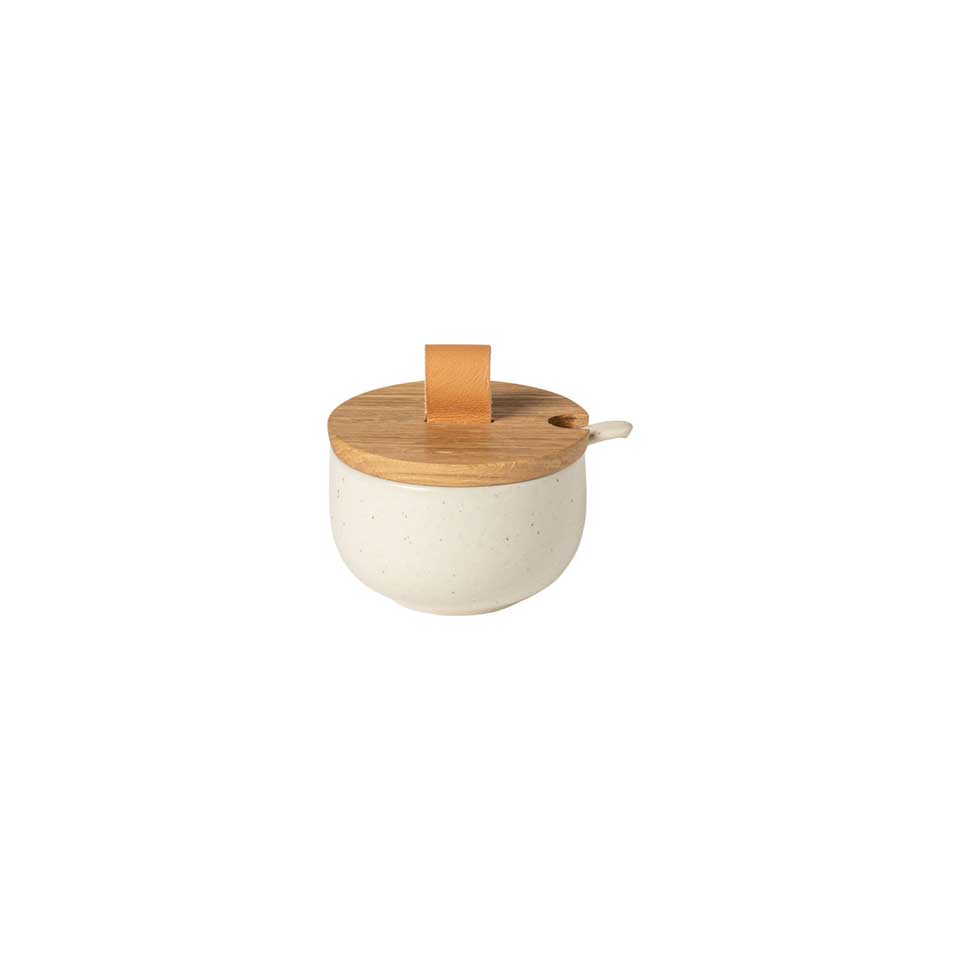 Sugar bowl wood lid, Vanilla
