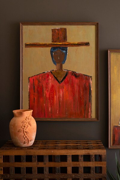 FRAMED PAINTING SOUTHWEST MAN