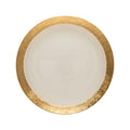 Glass charger plate w&amp;#x2f; gold rim