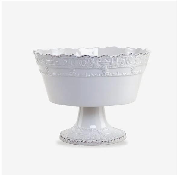 White Stemmed Fruit Bowl