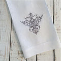 Victorian Linen Towel, White (Grey)
