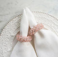 Crystal Napkin Ring Set, Pink
