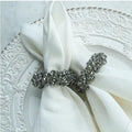 Crystal Napkin Ring Set, Grey