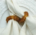 Crystal Napkin Ring Set, Amber
