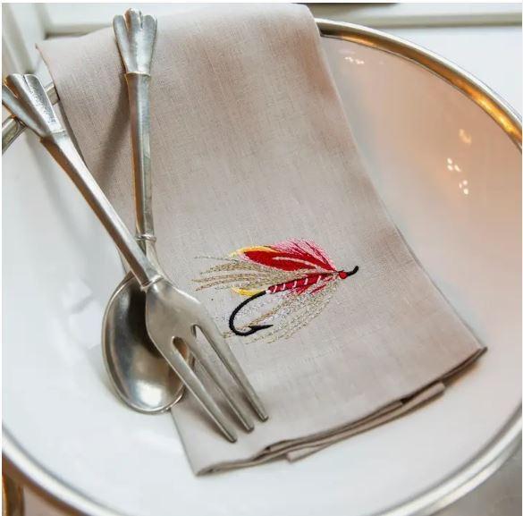 Fly Fishing Hook Towel, Soft Flax