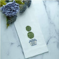 Double Boxwood Topiary Towel, White